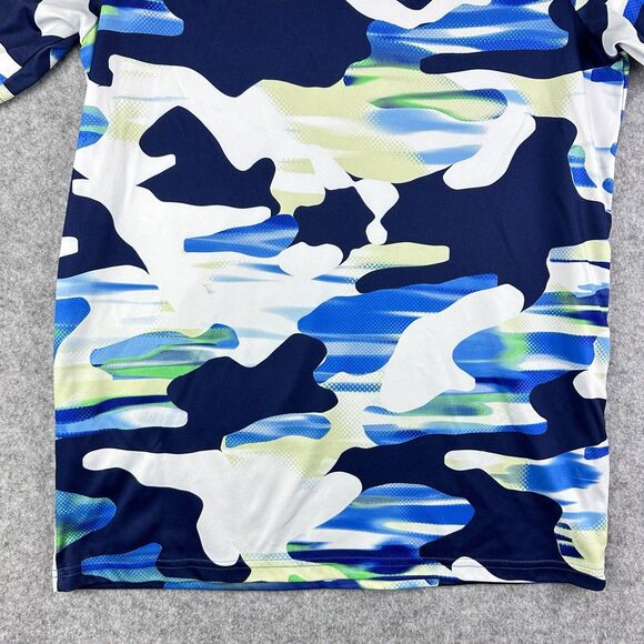 Under Armour UA Tech Camo Shirt Youth XL Blue Loose Fit Performance Big Logo* - Picture 10 of 15